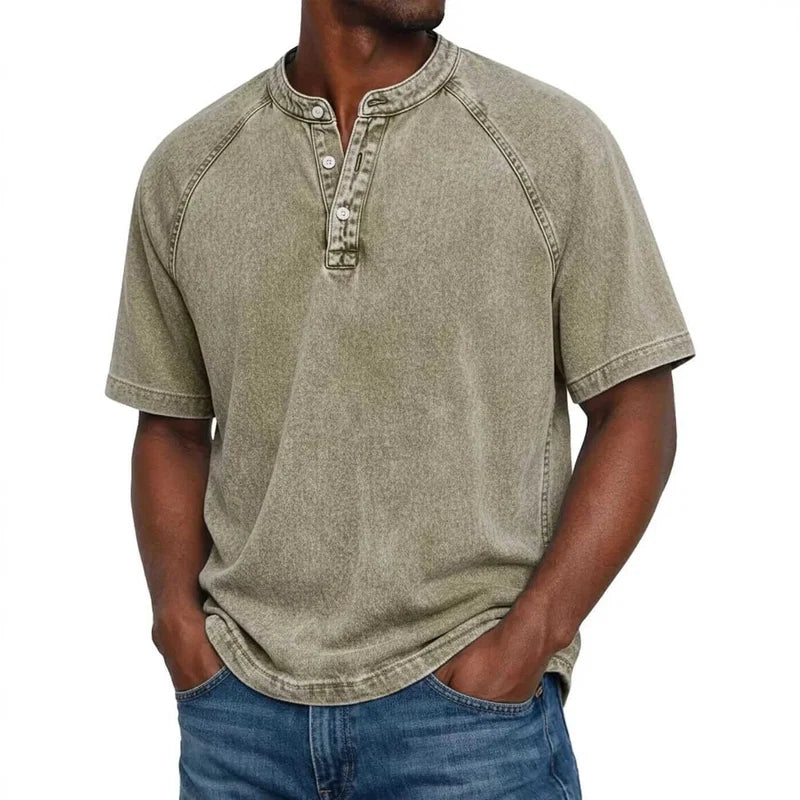 Camiseta Henley – Básica