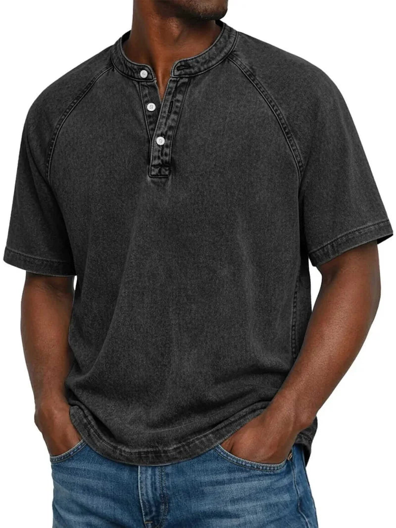 Camiseta Henley – Básica