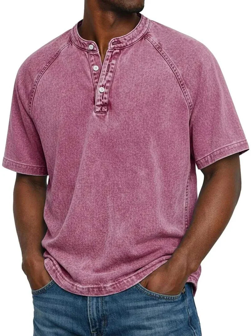 Camiseta Henley – Básica