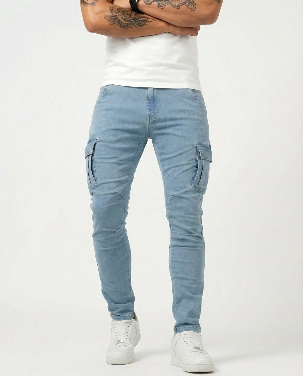 Pantalón Cargo – Marino elástico