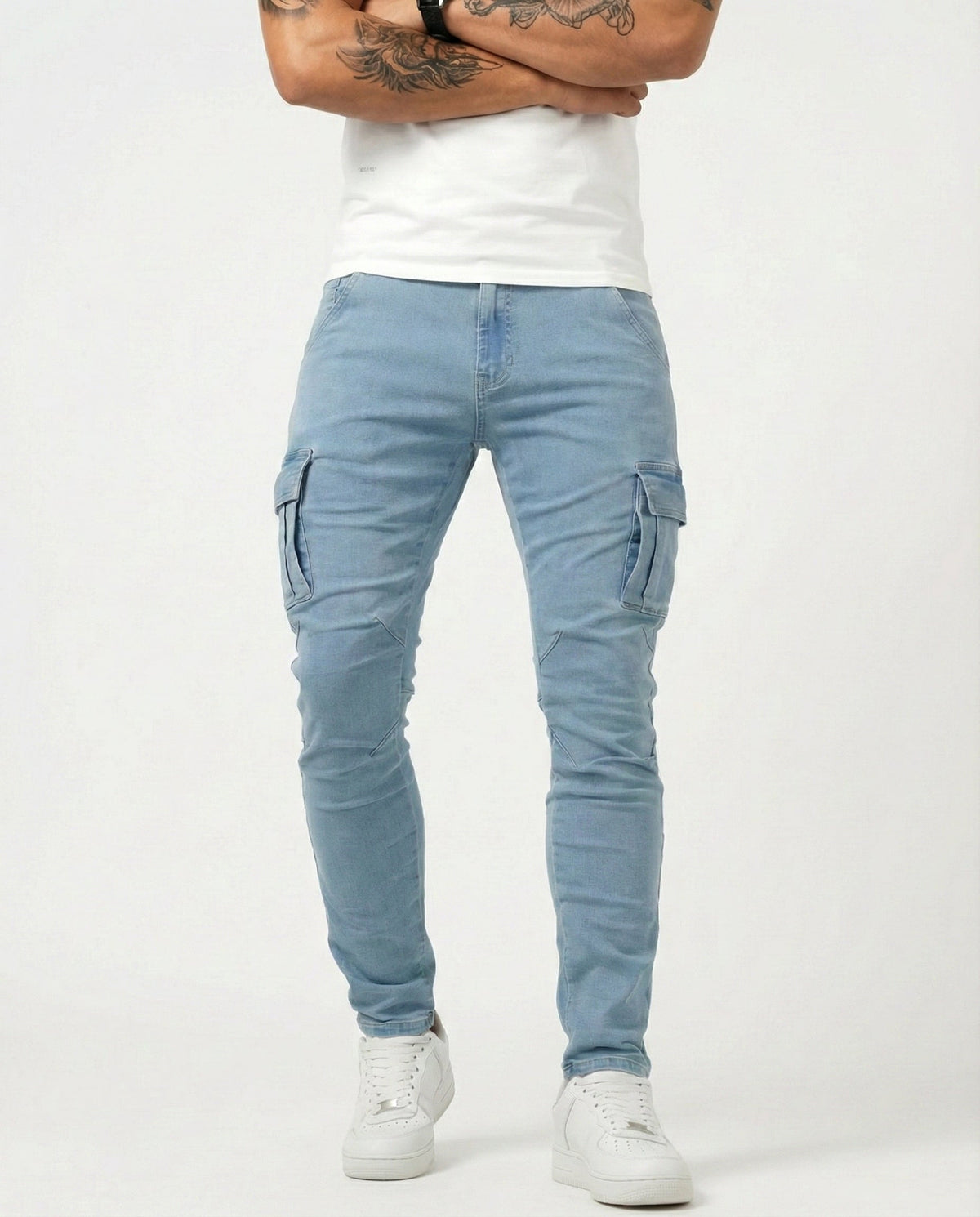 Pantalón Cargo – Marino elástico