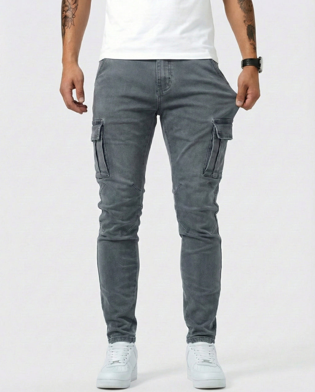 Pantalón Cargo – Marino elástico