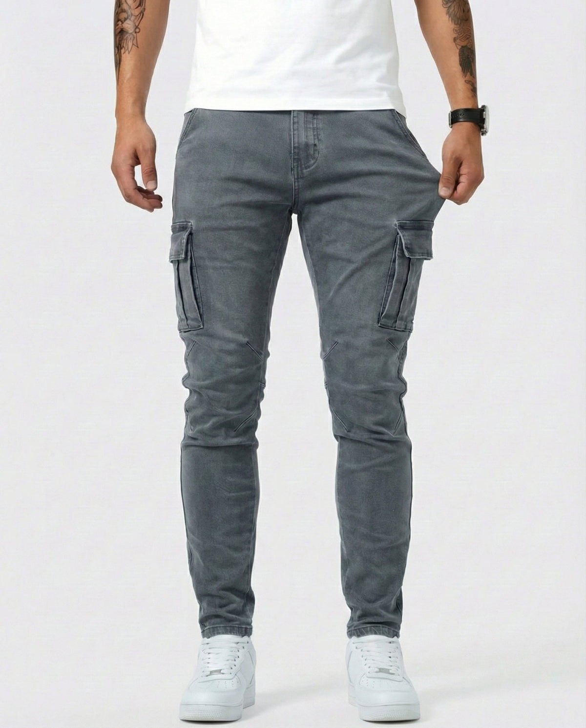 Pantalón Cargo – Marino elástico