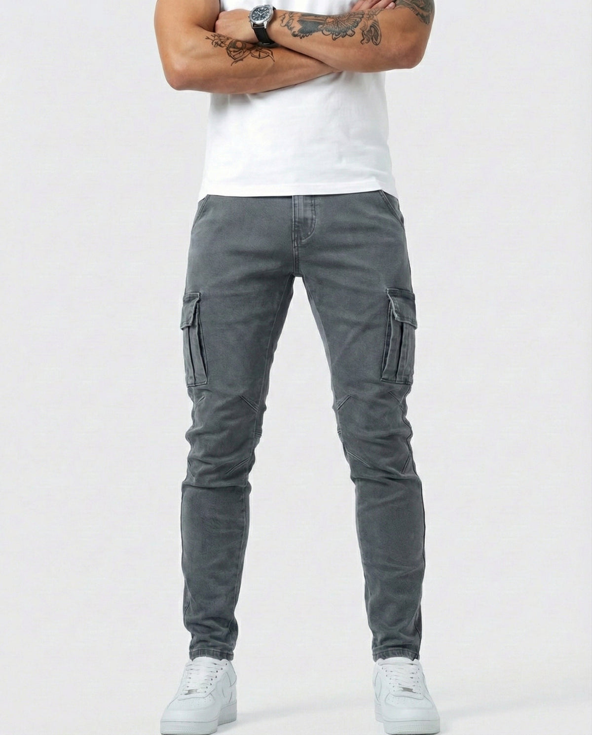 Pantalón Cargo – Marino elástico