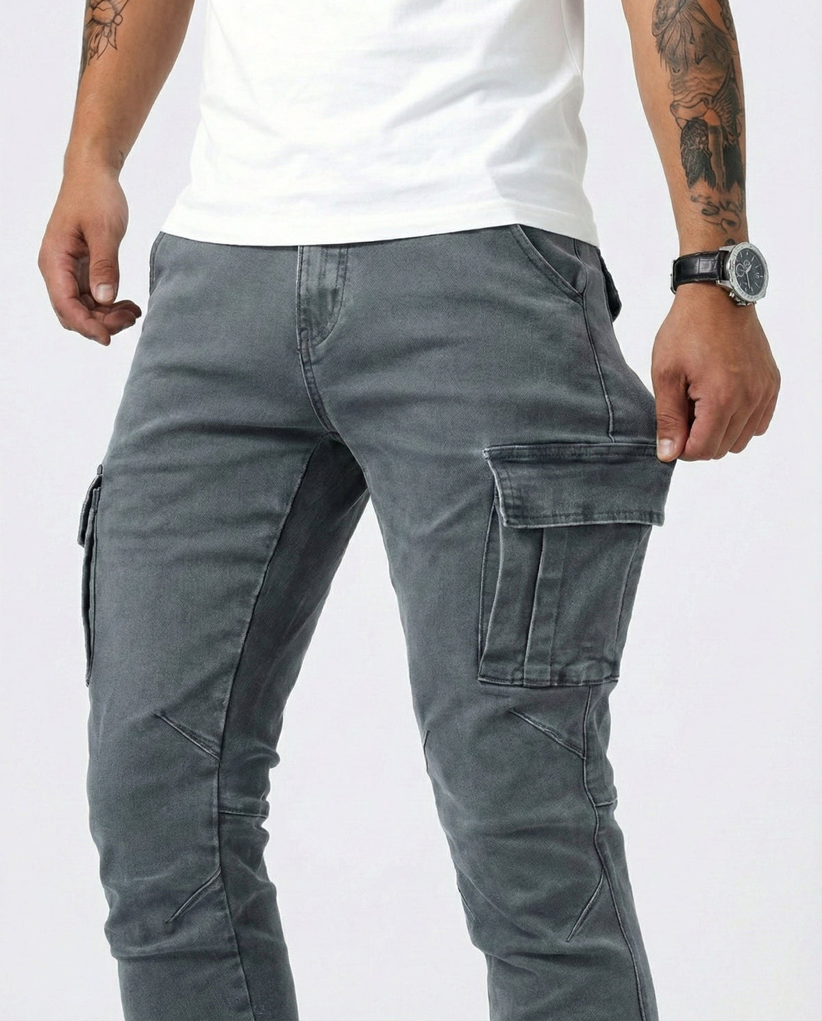 Pantalón Cargo – Marino elástico
