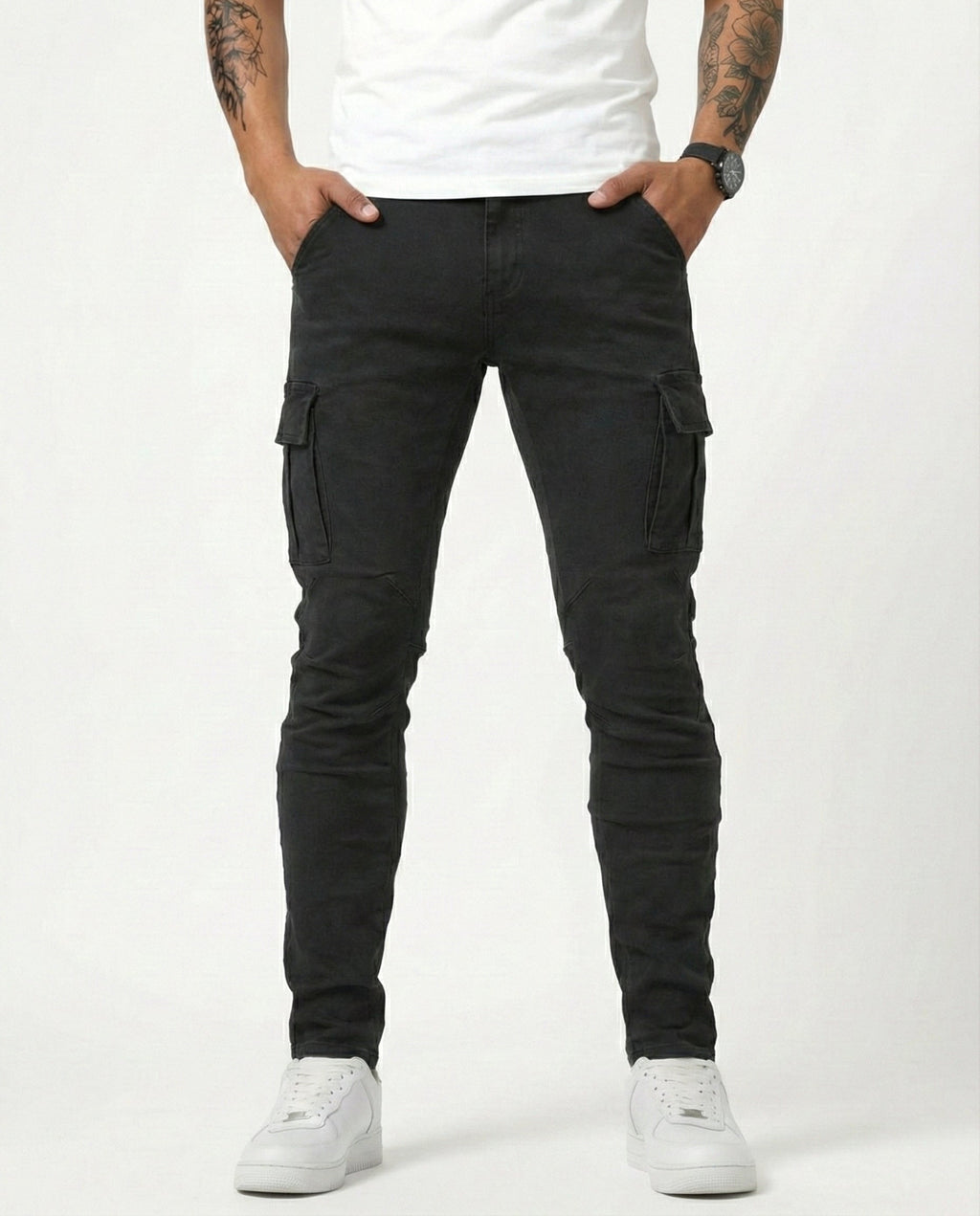Pantalón Cargo – Marino elástico
