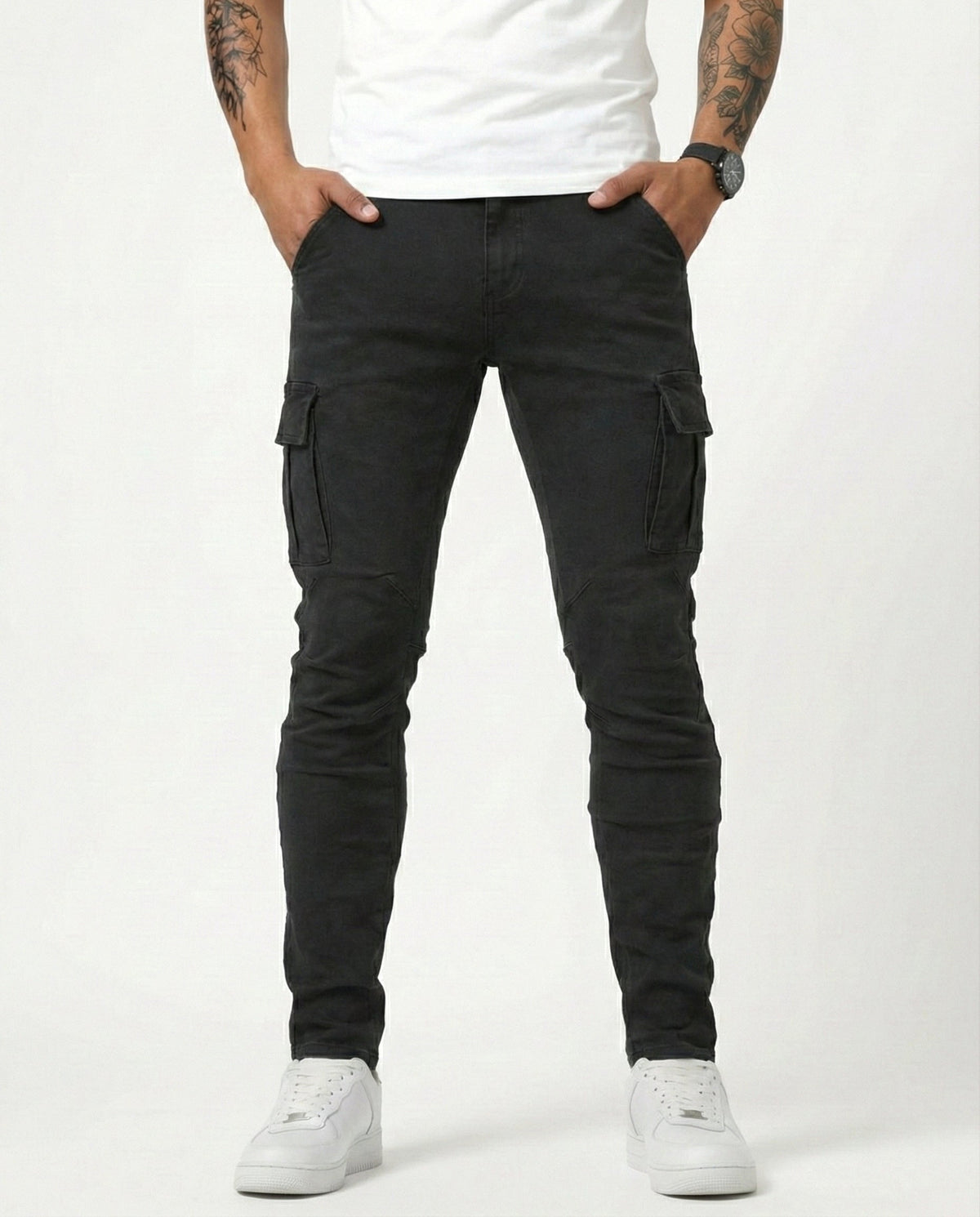 Pantalón Cargo – Marino elástico