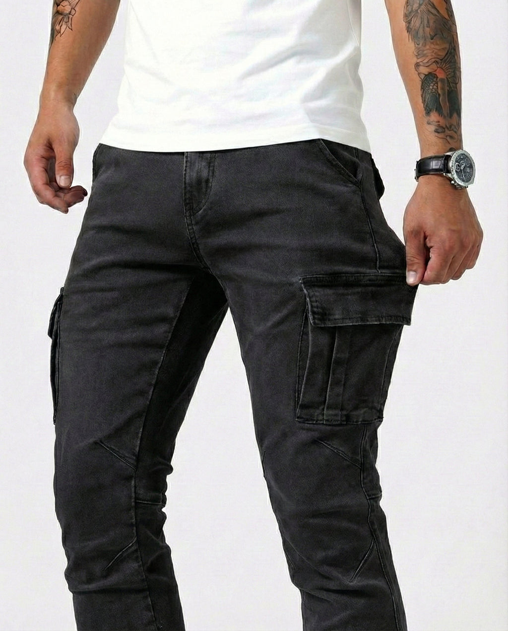 Pantalón Cargo – Marino elástico