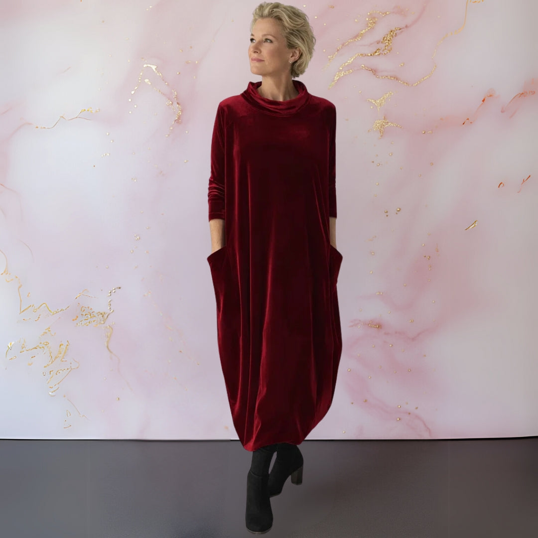 Vestido Elena – Maxi de terciopelo