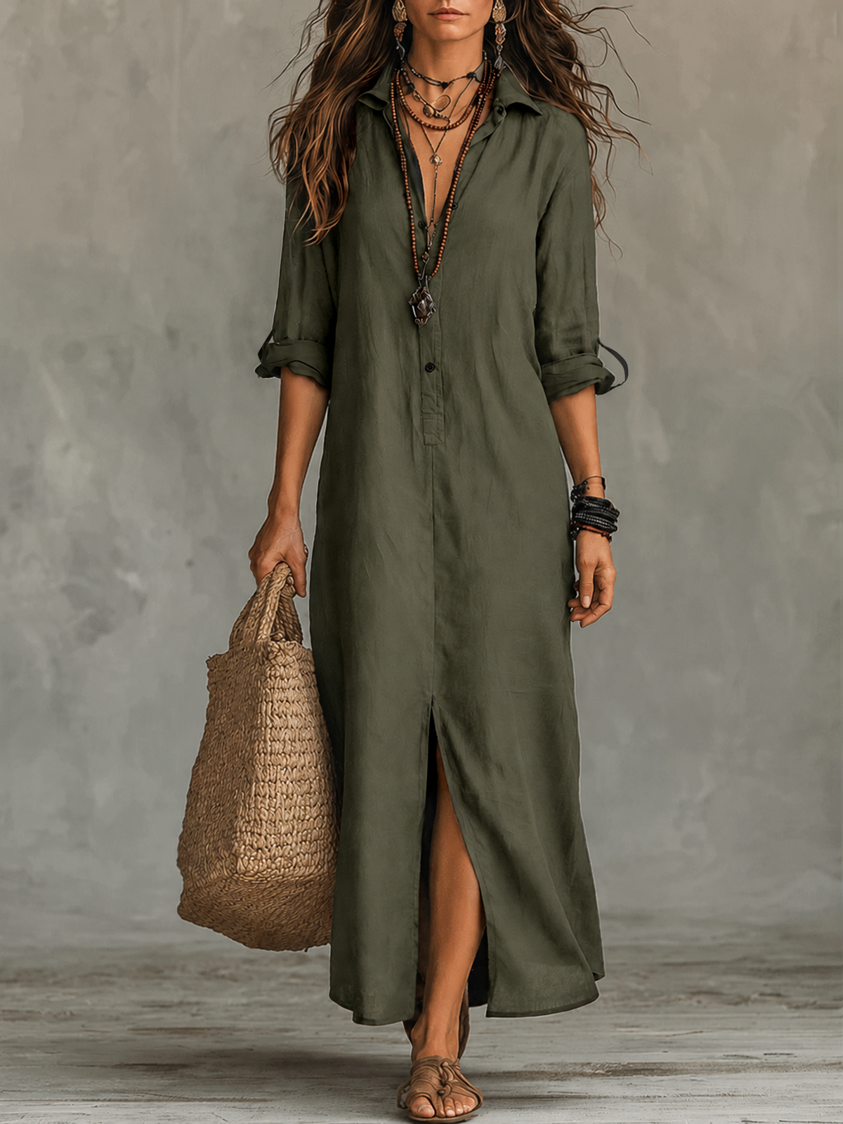 Vestido Inés – Largo con botones