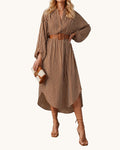 Vestido Nora – Rayas con cinturón
