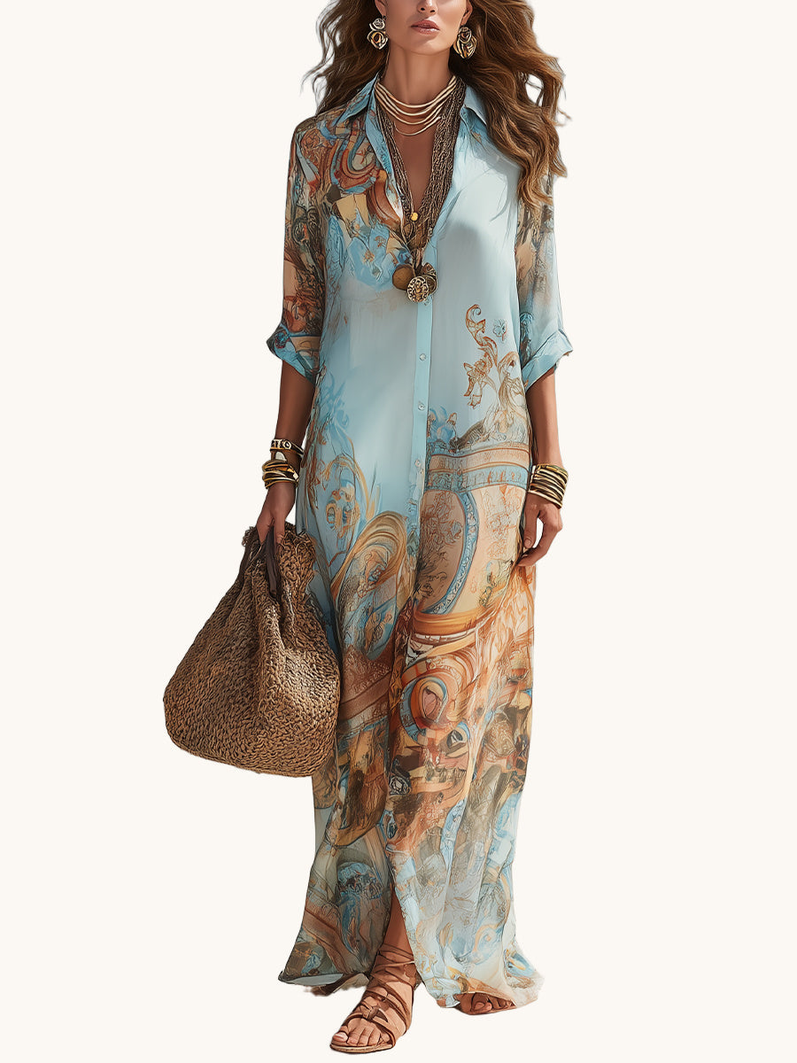 Vestido Bianca – Largo floral barroco