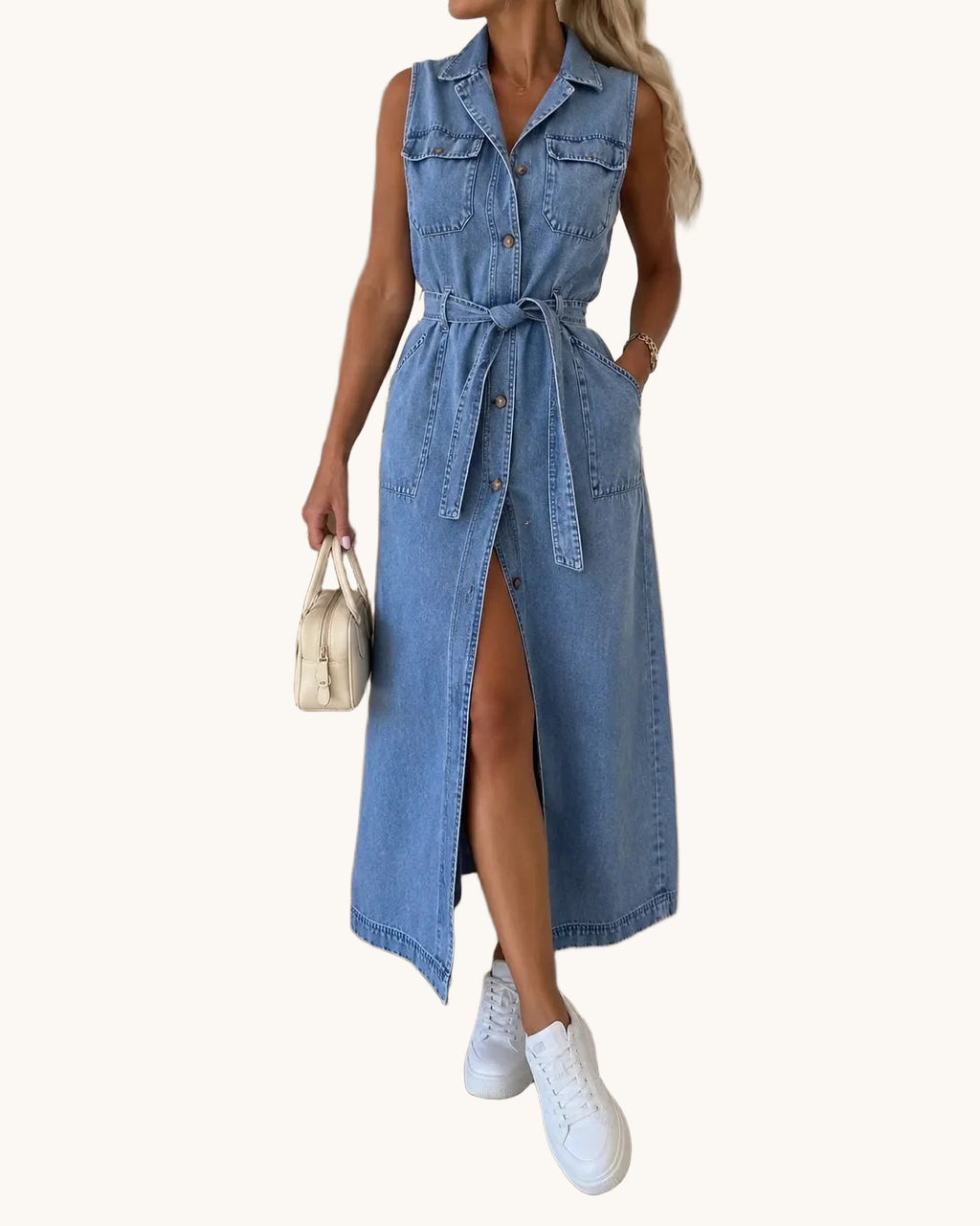 Vestido Denim – Vaquero con cinturón