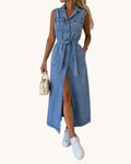 Vestido Denim – Vaquero con cinturón