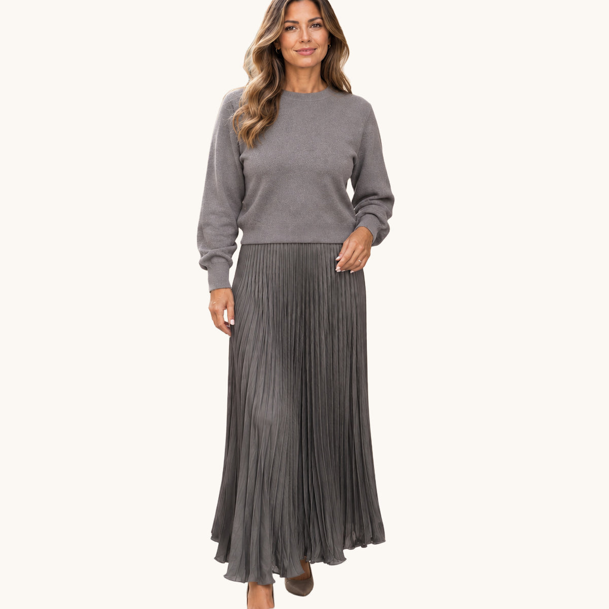 Conjunto Elsa – Jersey y falda plisada