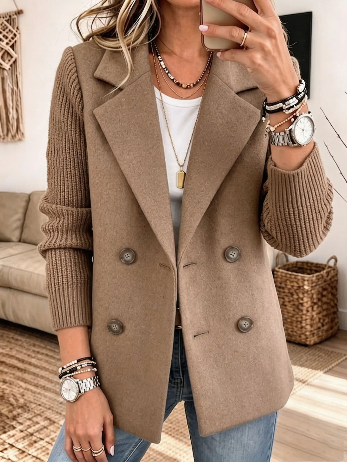 Blazer Carla – Mangas de punto