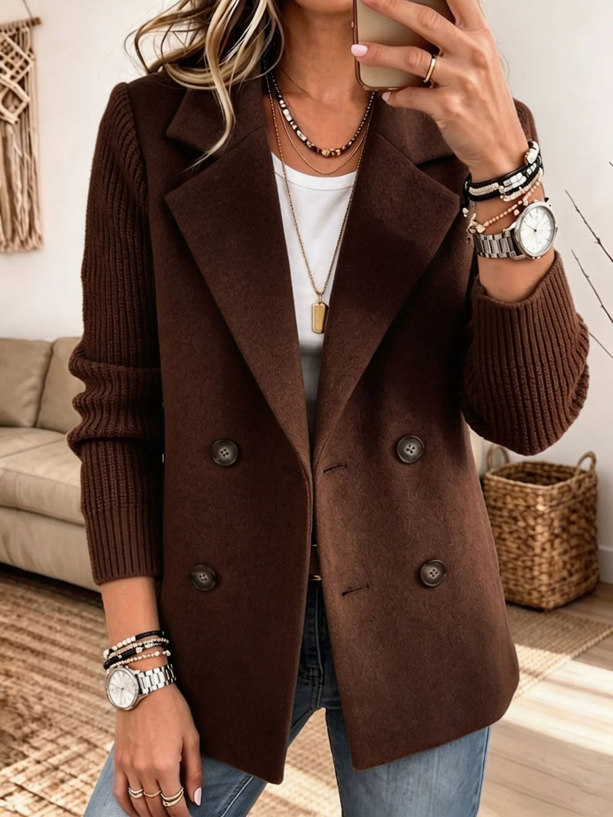 Blazer Carla – Mangas de punto