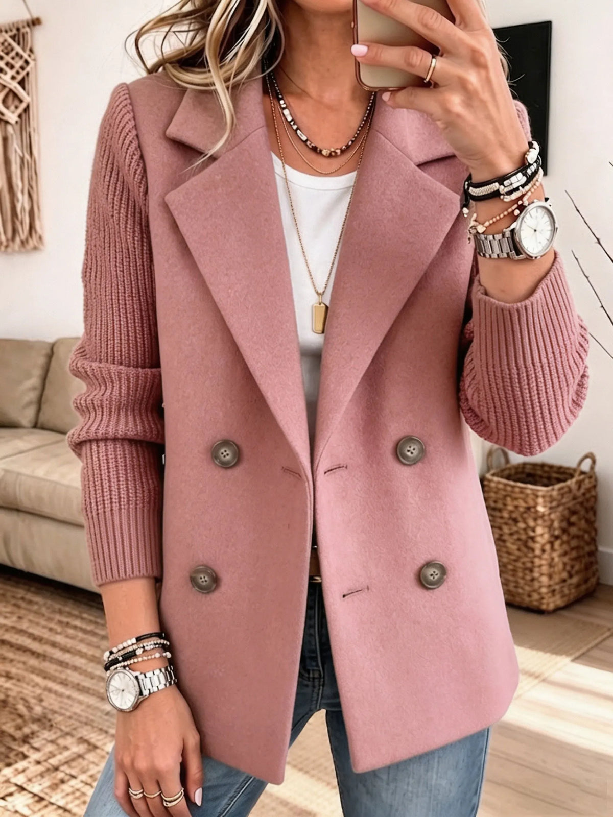 Blazer Carla – Mangas de punto