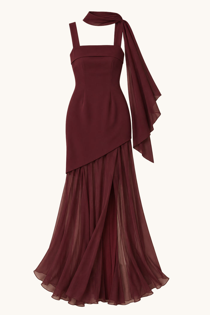 Vestido Luciana – Burdeos