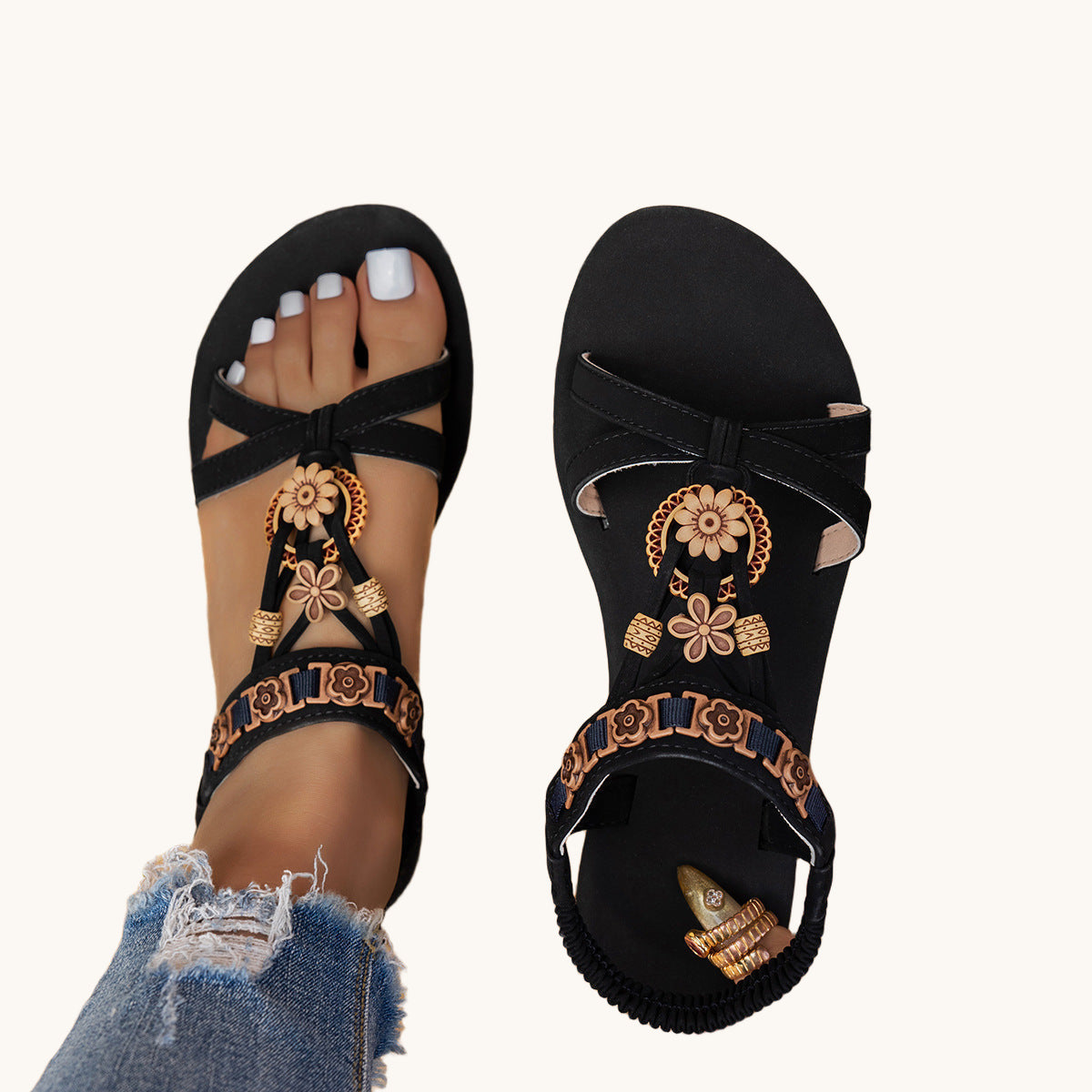 Sandalias Flora – Planas transpirables